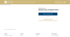 Desktop Screenshot of dentalcareoysterpoint.com