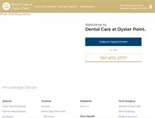 Tablet Screenshot of dentalcareoysterpoint.com